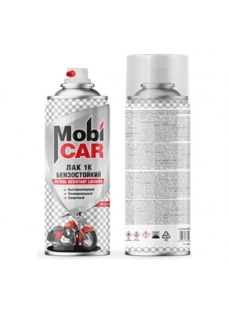 Оптом Аэрозольный автолак бензостойкий Mobicar 1K, 520 мл, бесцветный глянцевый 0503-33 MC