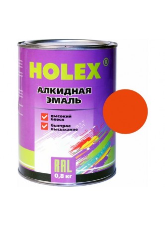 Оптом Алкидная автоэмаль HOLEX 295 оранжевая, 0.8 кг HAS-59021