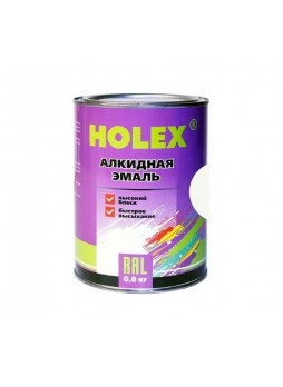 Оптом Алкидная автоэмаль Holex 9010 RAL чистый белый, 0.8 кг HAS-380730