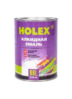 Оптом Алкидная автоэмаль Holex 9010 RAL чистый белый, 0.8 кг HAS-380730