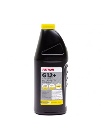 Оптом Антифриз PATRON 1 кг (0.87 л), желтый, готовый, YELLOW G12+, TL 774-D/F, G012A8FA1, DAF 325.2/325.3/326.0/326.3, PSA B715110, RENAULT 41-01-001/- T Type D PCF5001