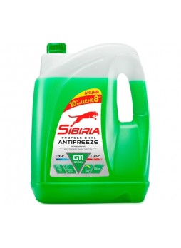 Оптом Антифриз Sibiria antifreeze G11 (-40) зеленый 10 кг, 2кг бесплатно, гибридный, силикатный 800217
