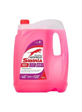 Оптом Антифриз Sibiria antifreeze g12+ (-40) красный 10 кг, карбоксилатный 805601