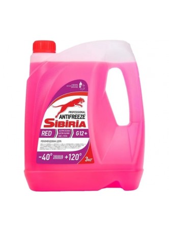 Оптом Антифриз Sibiria antifreeze g12+ (-40) красный 3 кг, карбоксилатный 805602