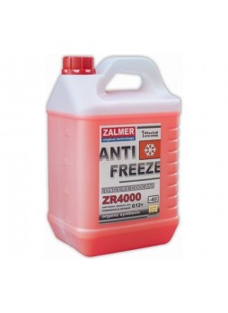 Оптом Антифриз ZALMER Antifreeze ZR4000 LLC G12+ красный -40С 5кг нетто ZR40R005