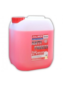 Оптом Антифриз ZALMER Antifreeze ZR4000 LLC G12+ красный -40С 10кг нетто ZR40R010