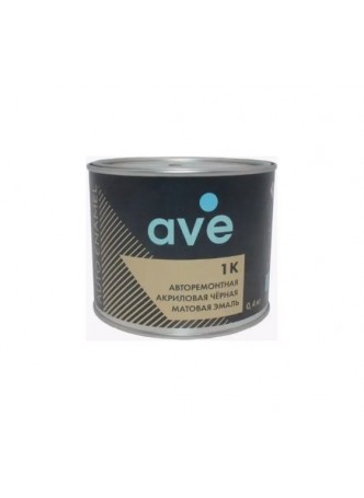 Оптом Автоэмаль AVE 1К Акриловая, черная матовая 0,4 кг 10295500