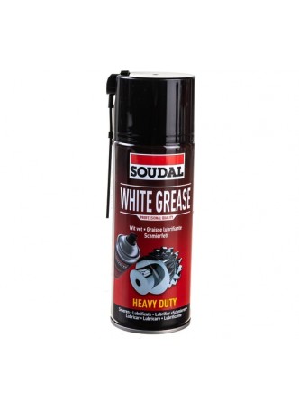 Оптом Белое смазочное масло с ПТФЭ тефлон Soudal WHITE GREASE, 400 мл 119706