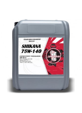 Оптом Cинтетическое трансмиссионное масло SHIKANA tn sae 75w140 gl-5 10л 78708