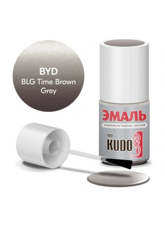Оптом Эмаль автомобильная ремонтная с кисточкой KUDO byd blg time brown grey металлик KU-74302