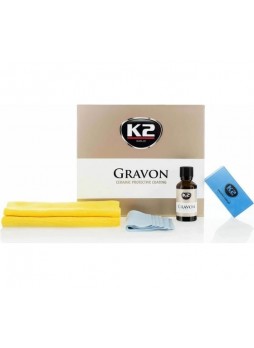Оптом Керамическое защитное покрытие жидкое стекло K2 GOLD GRAVON 50мл + аппликатор, салфетка G030