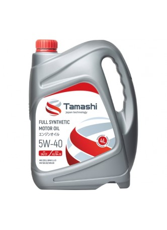 Оптом Масло моторное синтетическое Tamashi 4л 5W-40 API SN/CF, A3/B4-16 (MB 229.5, BMW LL-01, VW502.00/505.00) 5W40T054