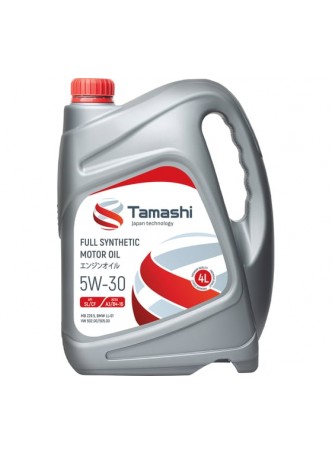 Оптом Масло моторное синтетическое Tamashi 4л 5W-30 API SL/CF, A3/B4-16 (MB 229.5, BMW LL-01, VW502.00/505.00) 5W30T044