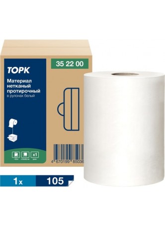 Оптом Материал нетканый протирочный TORK Advanced в рулонах, арт 352200, 1-сл., белый 25830