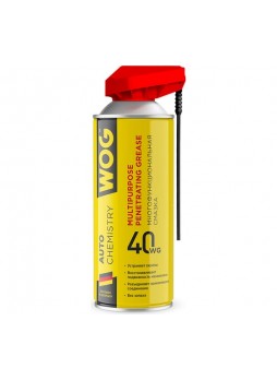 Оптом Многоцелевая универсальная проникающая смазка WOG WG-40 (WD40) с профессиональным распылителем 2 в 1, 520 WGC0302