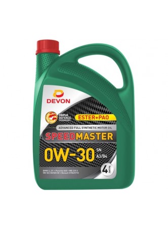 Оптом Моторное масло Devon Speed Master SAE 0W-30 SN A3/B4, канистра 4л 338663832