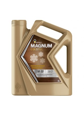 Оптом Моторное синтетическое масло Роснефть Magnum Coldtec 5W-30, канистра 5 л 40813250