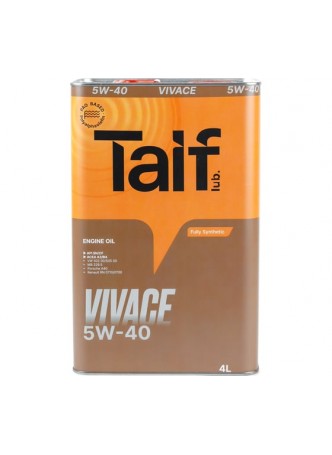 Оптом Моторное синтетическое масло TAIF VIVACE, 5W-40, 4 л 211026