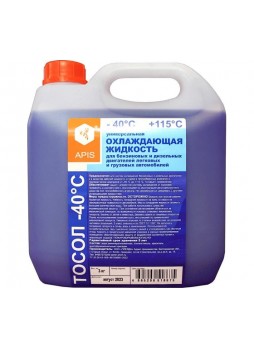 Оптом Охлаждающая жидкость для двигателя автомобиля APIS Тосол-40 3 кг RUZ-001-0005
