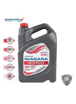 Оптом Охлаждающая жидкость NIAGARA Антифриз G12+, карбоксилатный, красный, 5 кг 001001001011
