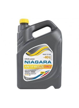 Оптом Охлаждающая жидкость NIAGARA Антифриз Type-D 40 (желтый) 5 кг 013001004059