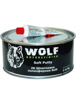 Оптом Полиэфирная шпатлевка WOLF Soft LC 1 кг, вкл. отв. 8735 101.1000