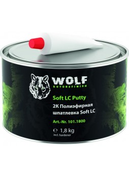 Оптом Полиэфирная шпатлевка WOLF Soft LC 8735 1.8 кг + отвердитель 101.1800
