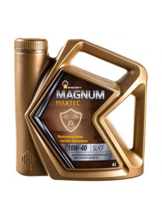 Оптом Полусинтетическое моторное масло Роснефть Magnum Maxtec 10W-40 SL-CF канистра 4 л 40814742
