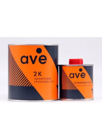 Оптом Серая акриловая грунтовка AVE 2К 4+1 0,8 л + отвердитель 0,2 л (к-т) 1120512