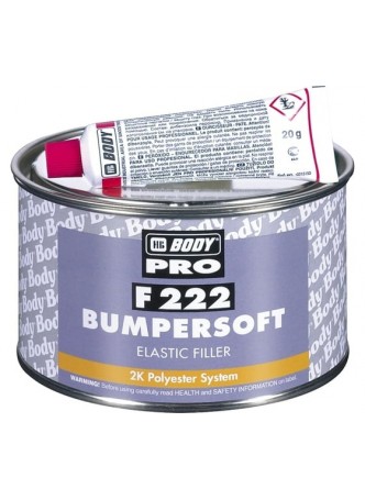 Оптом Шпатлевка HB BODY PRO F222 BUMPERSOFT черн. 0,25кг 2220000050