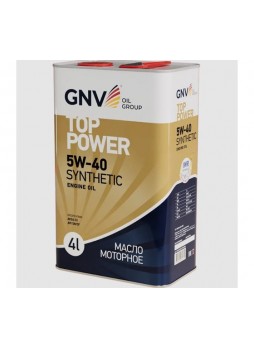 Оптом Синтетическое моторное масло GNV Top Power 5W-40 Synthetic (мет.канистра 4 л.) ACEA C3, MB 229.51/229.52 GTP1011872019510540004