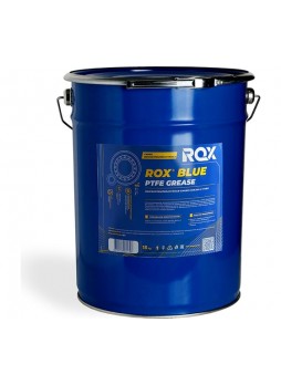 Оптом Синяя высокотемпературная смазка ROX BLUE PTFE GREASE ведро 18 кг R175