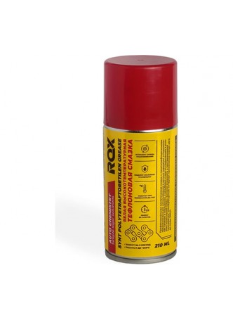 Оптом Тефлоновая белая высокотемпературная смазка ROX PTFE SYNT GREASE аэрозольный баллон 210 мл R206