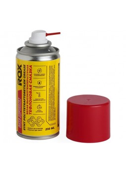 Оптом Тефлоновая белая высокотемпературная смазка ROX PTFE SYNT GREASE аэрозольный баллон 210 мл R206
