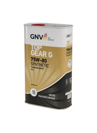 Оптом Трансмиссионное масло GNV Top Gear G Synthetic 75W-80 (мет.канистра 1 л.) API GL-4+ GTG1G72015G40007580001