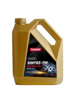 Оптом Трансмиссионное полусинтетическое масло OILWAY Sintez-TM 75w90 GL4/5, 4 л 4670030171399
