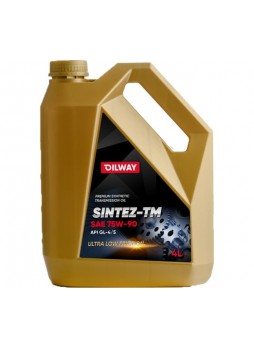 Оптом Трансмиссионное синтетическое масло OILWAY Sintez-TM 75w90, GL4/5, 4 л 4670030171344