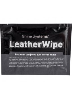 Оптом Влажная салфетка для чистки кожи Shine systems LeatherWipe, 1 шт. SS750