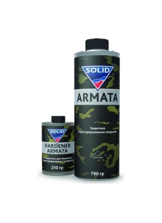 Оптом Защитное структурированное покрытие SOLID PROFESSIONAL ARMATA 790 гр. колеруемое с отвердителем 210 гр 343.1011