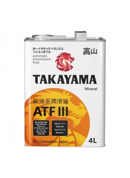 Оптом Жидкость для автоматических трансмиссий TAKAYAMA Transmission ATF lll 4 л 605601