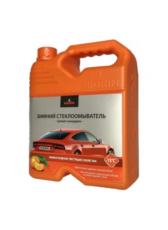 Оптом Зимняя стеклоомывающая жидкость NIGRIN до -15 C, 4 л NIG4W15