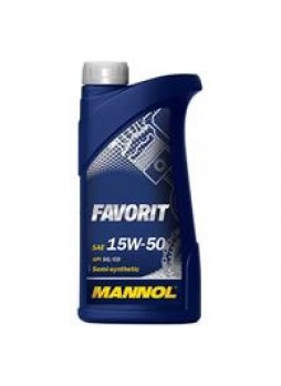 Масло моторное полусинтетическое "FAVORIT 15W-50", 1л