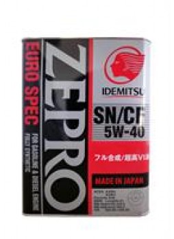 Масло моторное синтетическое "Zepro Euro Spec SN/CF 5W-40", 4л