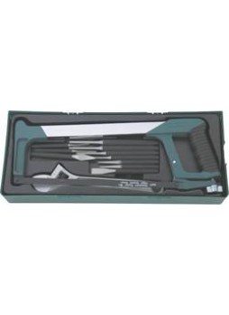 M645114st (m645114sp) набор инструмента ножовка, разводной ключ, зубила и выколотки, 14 предметов (ложемент) Jonnesway M645114ST