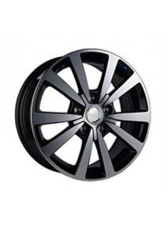 Диск колёсный литой SK71 6.5x16, 5x112, ET50, D57.1, черный глянец, полированнная лицевая сторона диска (BKF) оптом