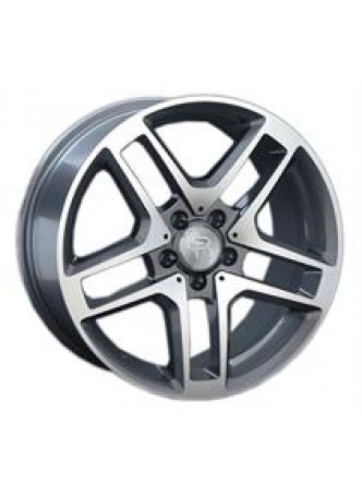 Диск колёсный литой MR76 8.5x18, 5x112, ET38, D66.6, серый глянец, полированнные спицы и обод (GMF) оптом
