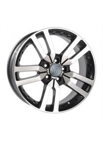 Диск колёсный литой LR15 7.5x17, 5x108, ET55, D63.3, черный глянец, полированнная лицевая сторона диска (BKF) оптом
