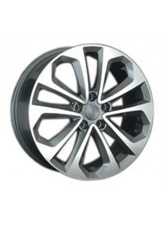 Диск колёсный литой H60 7.5x17, 5x114,3, ET55, D64.1, серый глянец, полированнные спицы и обод (GMF) оптом