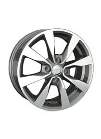 Диск колёсный литой OPL55 6x15, 4x100, ET39, D56.6, черный глянец, полированнная лицевая сторона диска (BKF) оптом