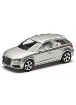 Модель автомобиля "Audi a3 sportback 1:87", серебристый